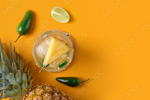 Glass of tasty margarita co...