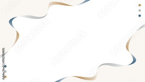 曲線のシンプルなデザインフレーム、背景、16:9サイズ