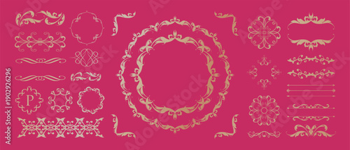 バレンタインデーのゴージャスなフレームデザイン