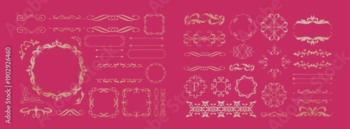 バレンタインデーのゴージャスなフレームデザイン