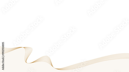 曲線のシンプルなデザインフレーム、波、背景、16:9サイズ