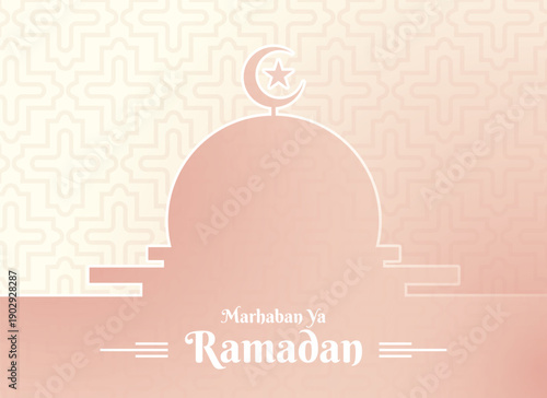 Ramadan greeting card, ramadan wish card, ramadan background with text space
