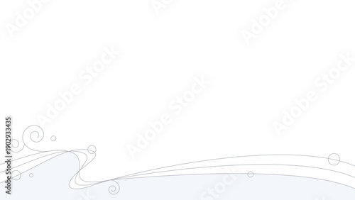 曲線のシンプルなデザインフレーム、波、背景、16:9サイズ