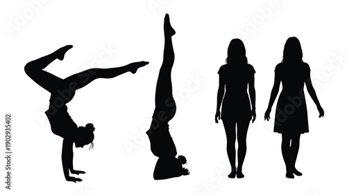 Black, Hand, Silhouette, Vector, Set, OK, Sign, Gesture, and, Raised, Open, Palms, for, Community, Support, Teamwork, Participation, Communication, and, Success