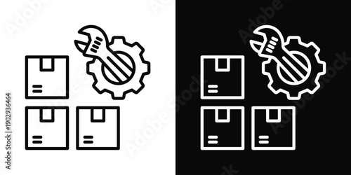Configuration Item Icon White And Black Background Style