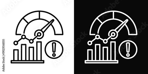 Priority Level Icon White And Black Background Style