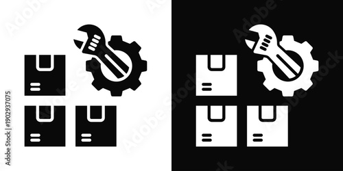 Configuration Item Icon White And Black Background Style