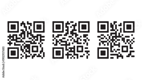 Multiple scannable quick response codes for modern digital data exchange and mobile connectivity