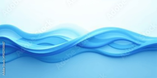 Smooth flowing abstract blue waves create a dynamic motion design with light curves and artistic digital lines for a modern vector wallpaper backdrop
