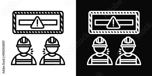 Union Conflict Icon White And Black Background Style