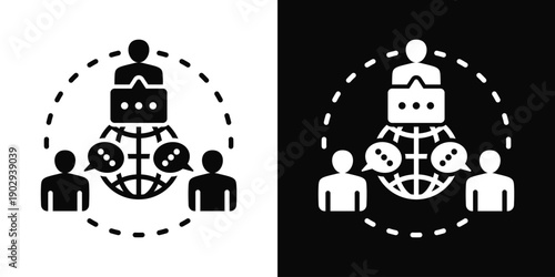 SLA Icon White And Black Background Style