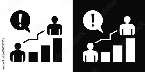 User Request Icon White And Black Background Style