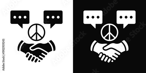 Service Request Icon White And Black Background Style