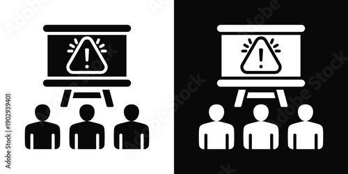 Email Notification Icon White And Black Background Style