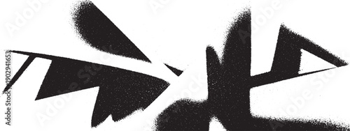 Abstract Black and White Geometric Shapes with Sharp Edges.