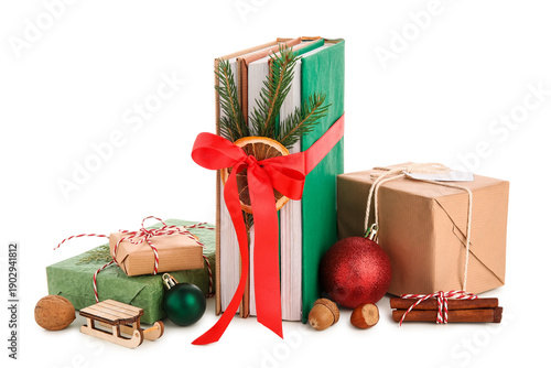 Books tied with ribbon, Chr...