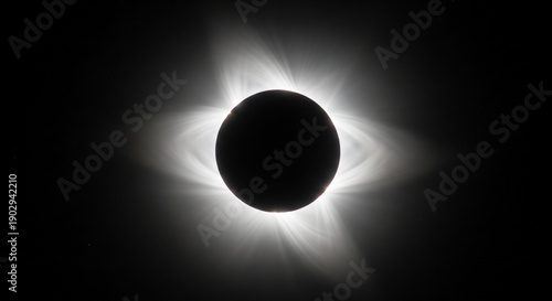 Wallpaper Mural Total Solar Eclipse with Glowing Corona in Deep Space Torontodigital.ca