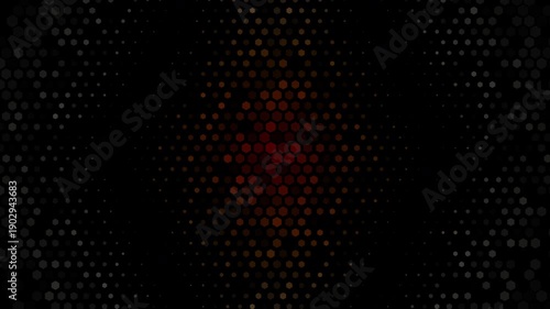 Abstract hexagon grid light pulsating dynamic background suitable for stage visuals, club backgrounds, tech presentations, and futuristic design projects.