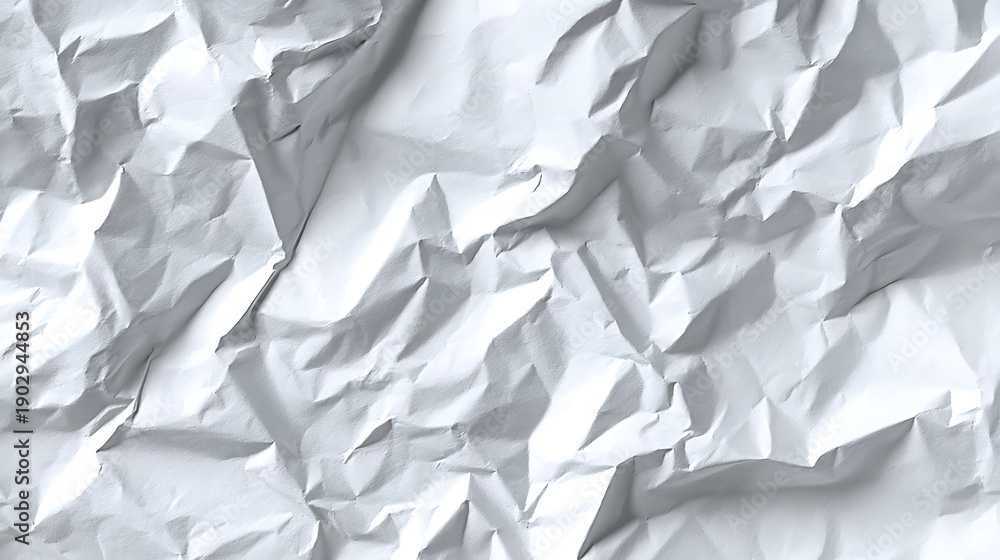 Obraz premium Textured White Crumpled Paper Surface paper texture