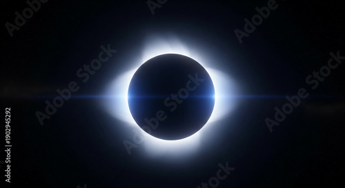 Wallpaper Mural Tranquil Total Solar Eclipse with Soft Halo Glow Torontodigital.ca