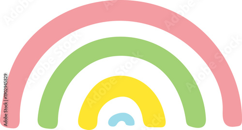 Colorful cute rainbow doodle