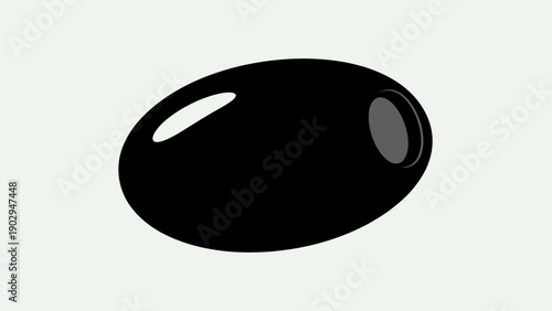 Minimalist Black Olive Illustration a Simple Graphic Icon for Culinary and Food Design Projects
