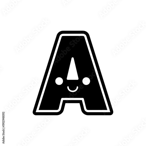 Cute cartoon protractor and ruler icon on transparent background