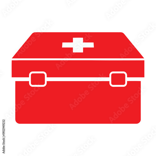 Red First Aid Kit Box Medical.