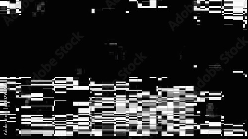 Pixel Noise Glitch Error Video Damage. Pixel noise glitch abstract pattern creates digital distortion effect with glitching pixelated noise. Suitable for backgrounds, digital art.