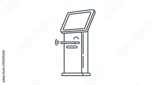 Automated information terminal with contactless technology for public services or retail solutions