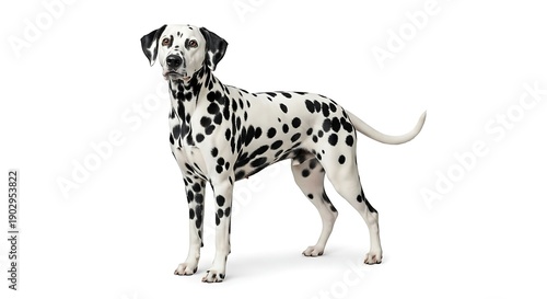 Wallpaper Mural Dalmatian Dog Standing on White Background. Torontodigital.ca