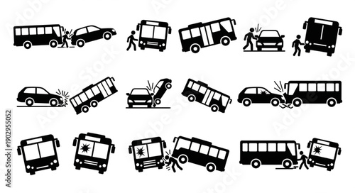 Collection of car and bus accidents and collisions.