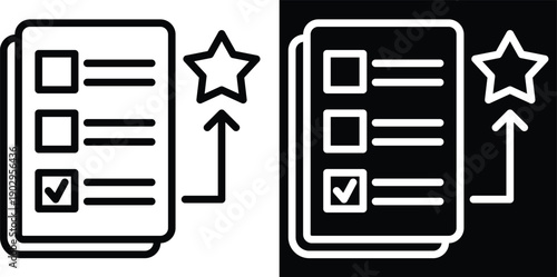 prioritization Two-tone version in black and white background