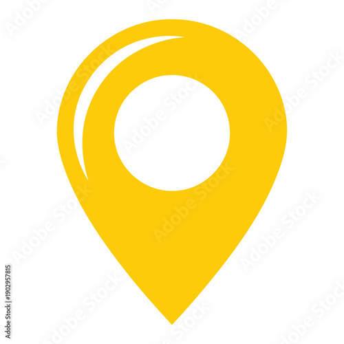 Free Download Yellow Map Pin Icon Symbol. - GFXLoad