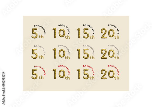 周年アニバーサリーロゴセット