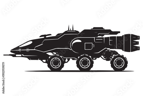 Lunar Lander Silhouette Side View