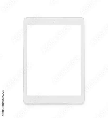 Tablet computer on white ba...