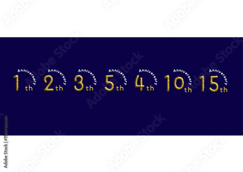 周年アニバーサリーロゴセット