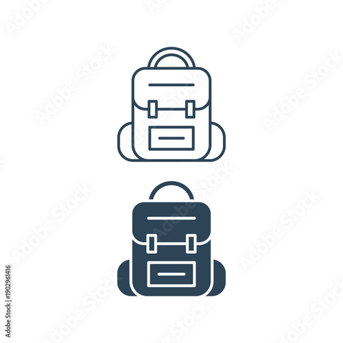Bag pack vector illustration icons set
