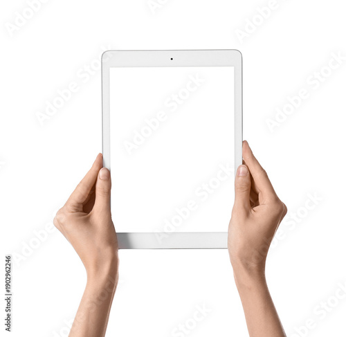 Female hands with tablet co...