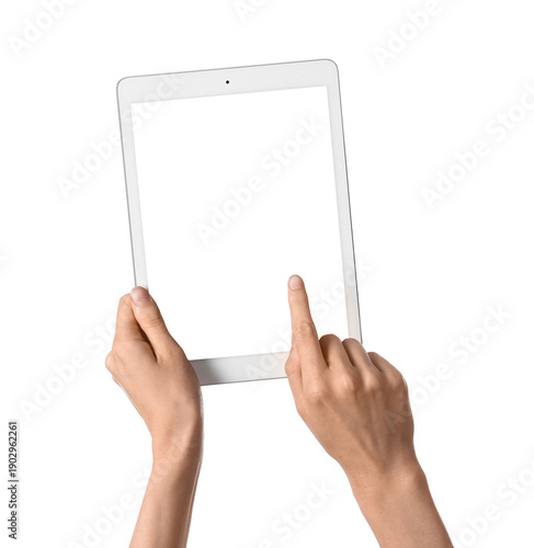 Young woman using tablet co...