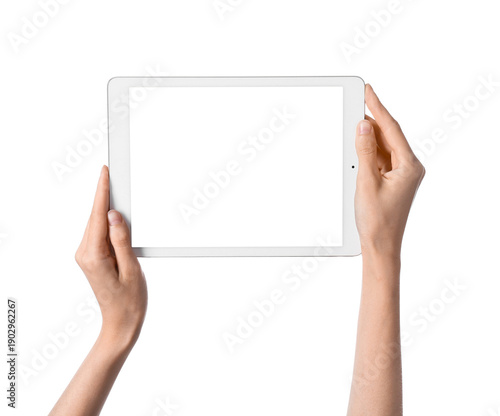 Female hands with tablet co...