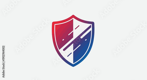 Modern gradient shield logo design for cybersecurity protection and digital safety services