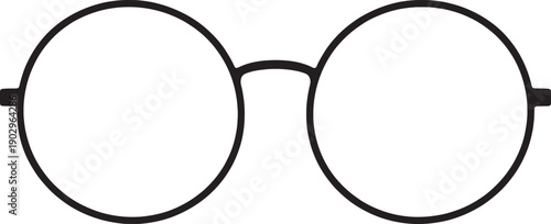 Vintage round wire frame eyeglasses with temples and nose bridge