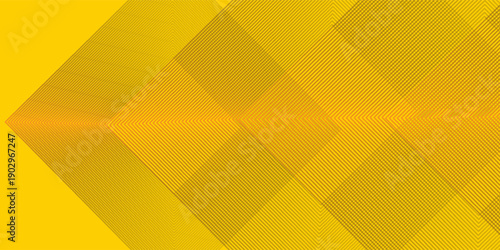 Abstract yellow gradient arrow shape overlay layer background with arrow pattern and shadow. Modern graphic element. Suit for poster, brochure, banner, business, cover, web, flyer. Vector illustration