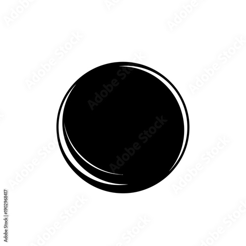 Medicine Ball Silhouette Fitness Equipment Vector Illustration Black Shape on White Background