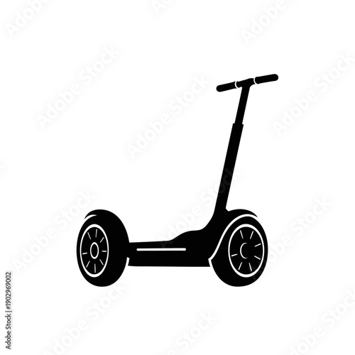 Personal Transporter Segway Silhouette Electric Scooter Vector Illustration Tour Icon