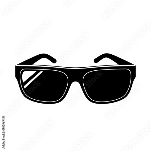 AR Glasses Silhouette Vector Augmented Reality Smart Spectacles Tech Wearable Icon Isolated