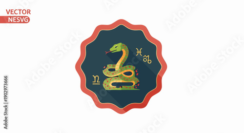 Golden Snake Emblem on Dark Background.
