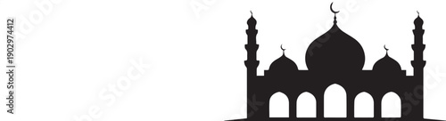 Minimal mosque silihouette vactor